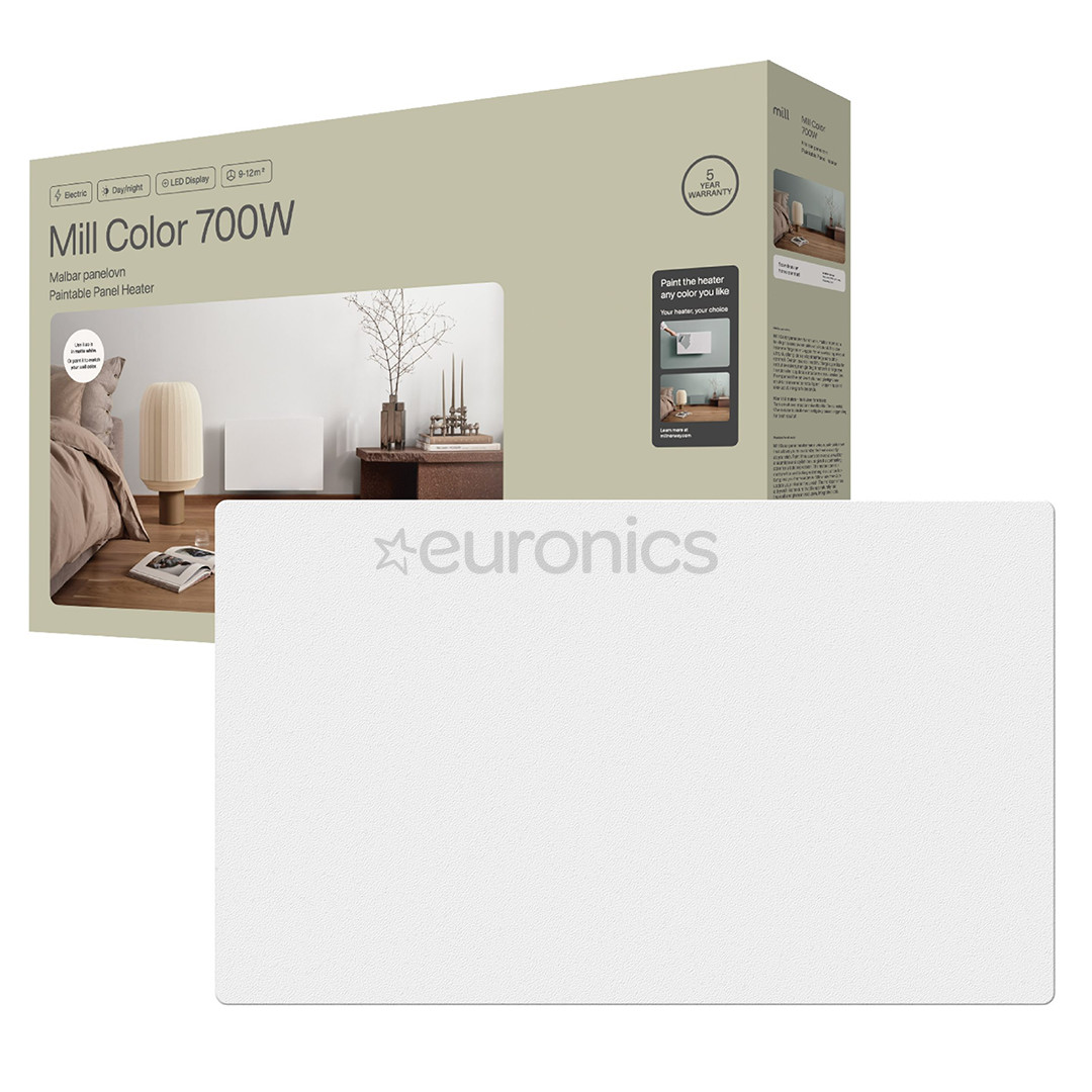 Mill Color, 700 W, white - Paintable panel heater