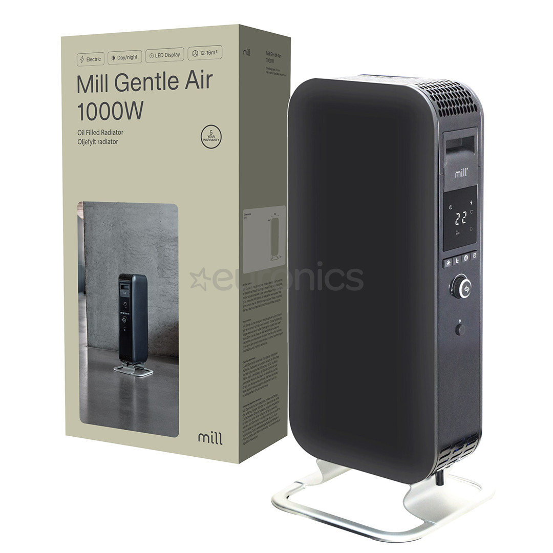 Mill Gentle Air, 1000 W, black - Oil filled radiator