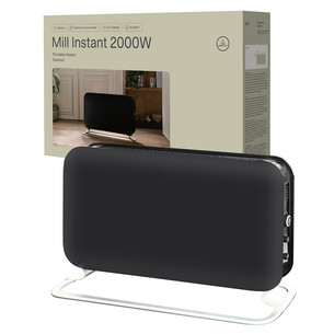 Mill Instant, 2000 W, melna - Elektriskais sildītājs