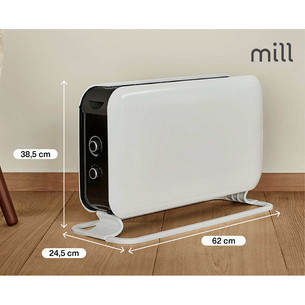 Mill Instant Max Mec, 2200 W, balta - Elektriskais sildītājs