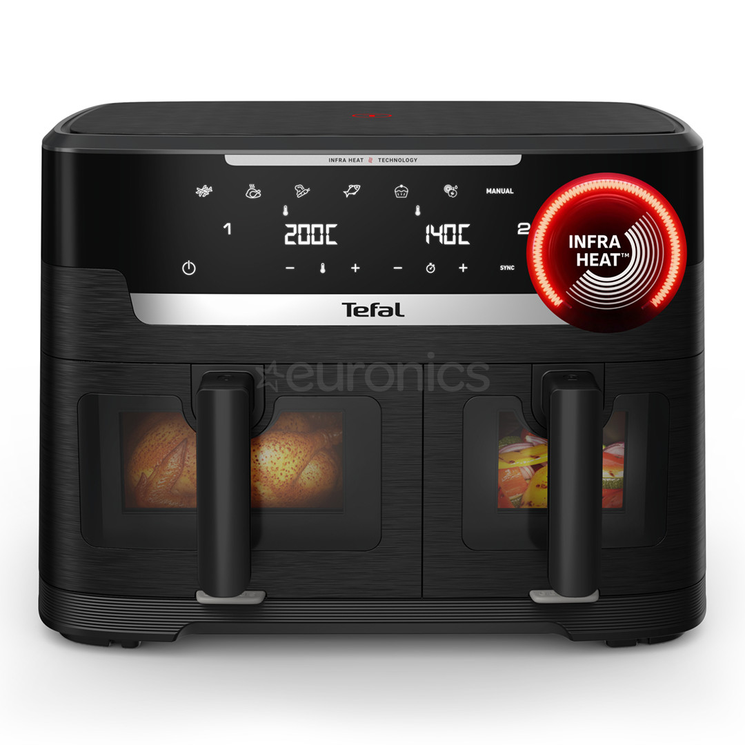 Tefal Ever Fry XXL Dual, 2700 W, 11 L, black - Air fryer