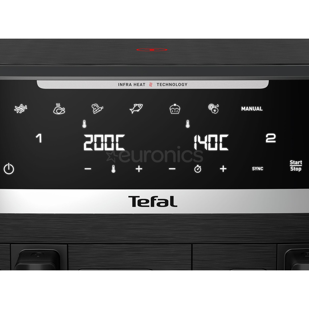 Tefal Ever Fry XXL Dual, 2700 W, 11 L, black - Air fryer