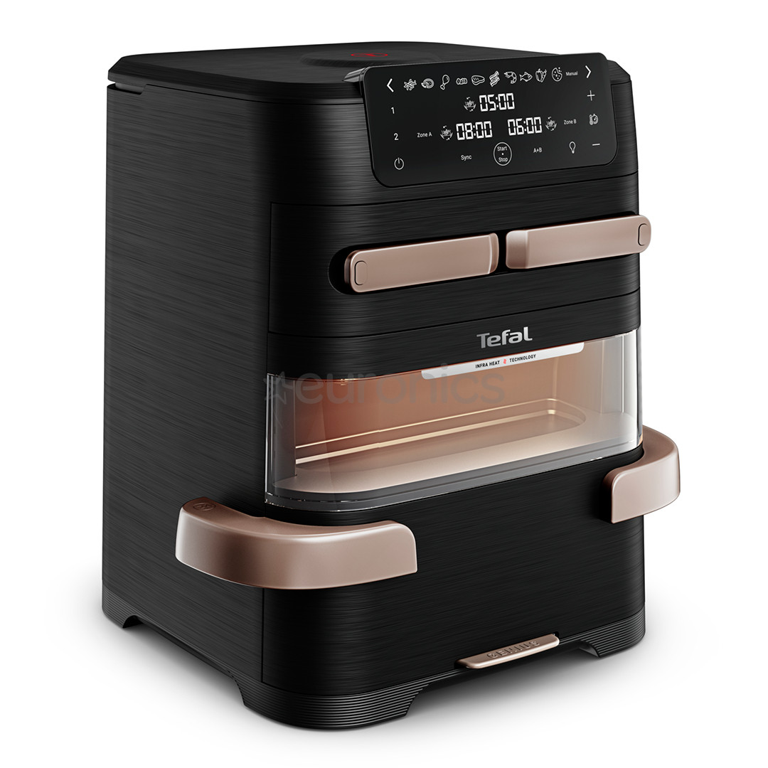 Tefal Ever Fry Trio, 2850 W, 12 L, melna/vara - Karstā gaisa friteris