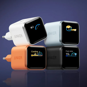 Anker Nano Smart Display Charger, 45W, orange - Charger