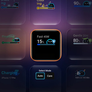 Anker Nano Smart Display Charger, 45W, orange - Charger