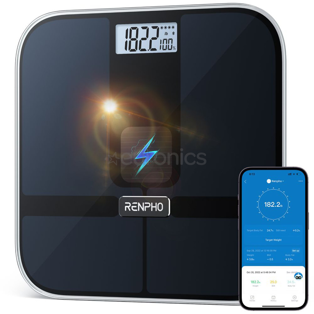 Renpho Elis Solar 2, black - Diagnostic scale