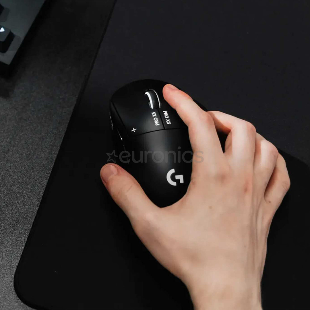 Logitech Pro X3 Superstrike, melna - Bezvadu datorpele