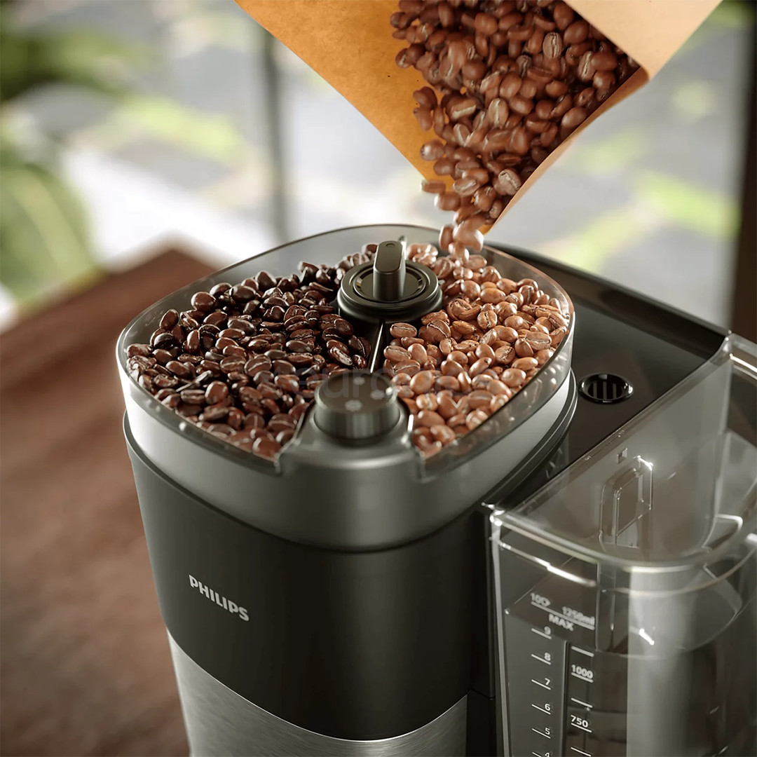 Philips All-in-1 Brew, 1000 Вт, 1,25 л, черный - Капельная кофеварка