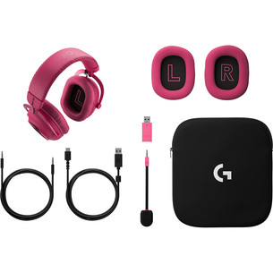 Logitech PRO X3 LIGHTSPEED, magenta - Wireless headset