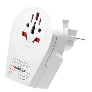 Skross World to Europe, USB-A, USB-C, balta - Ceļojuma adapteris SKR/1500295C-E