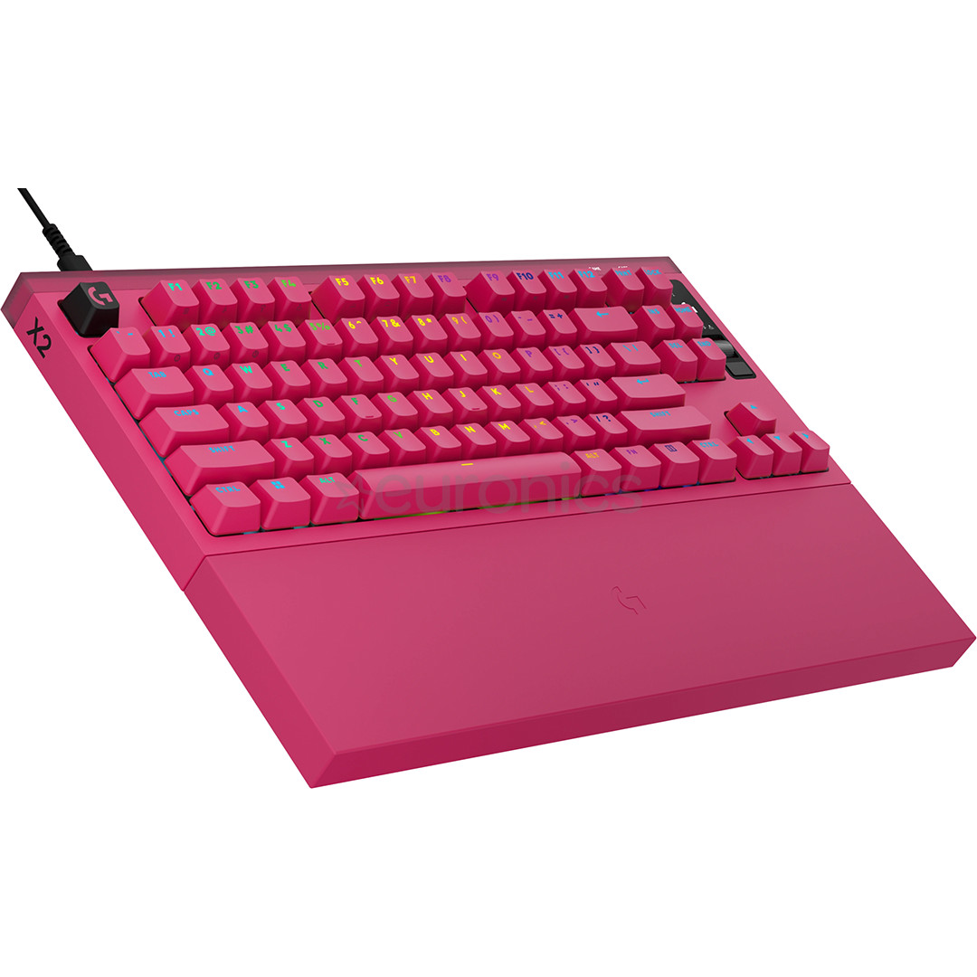 Logitech Pro X2 TKL Rapid, US, magenta - Keyboard