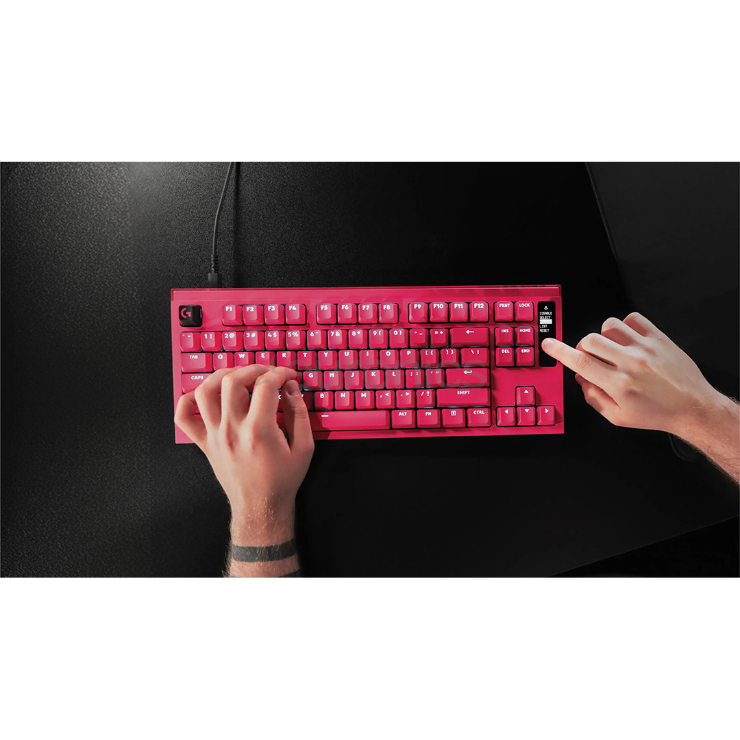 Logitech Pro X2 TKL Rapid, US, magenta - Keyboard