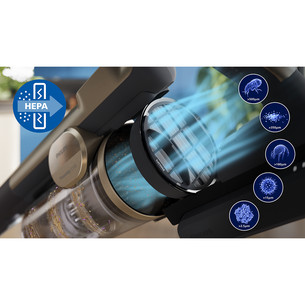 Philips PowerUp IQ 80 Aqua+ Complete, beige - Cordless vacuum cleaner