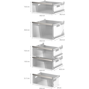 Bosch Series 6, NoFrost, 334 L, height 187 cm, grey - Freezer