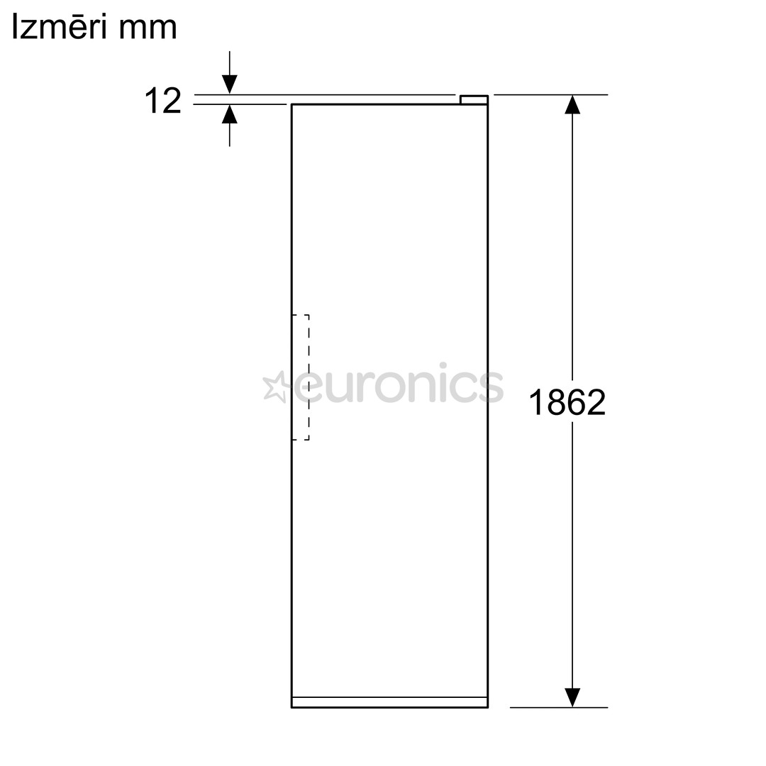 Bosch Series 6, NoFrost, 334 L, height 187 cm, grey - Freezer