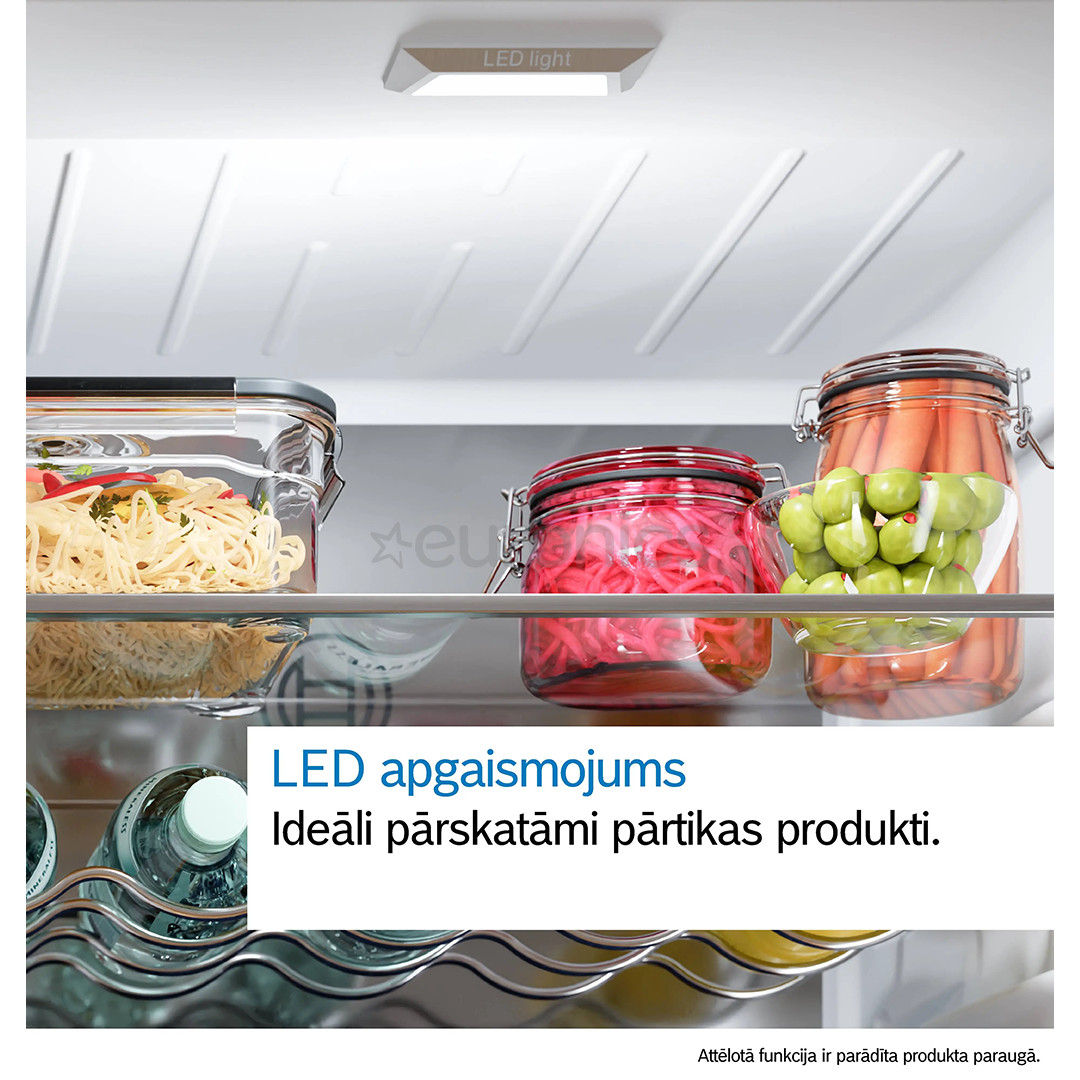 Bosch Series 6, Total No Frost, 402 L, height 187 cm, grey - Cooler