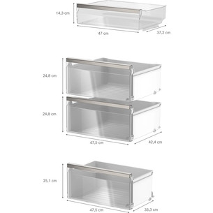 Bosch Series 6, Total No Frost, 402 L, height 187 cm, grey - Cooler