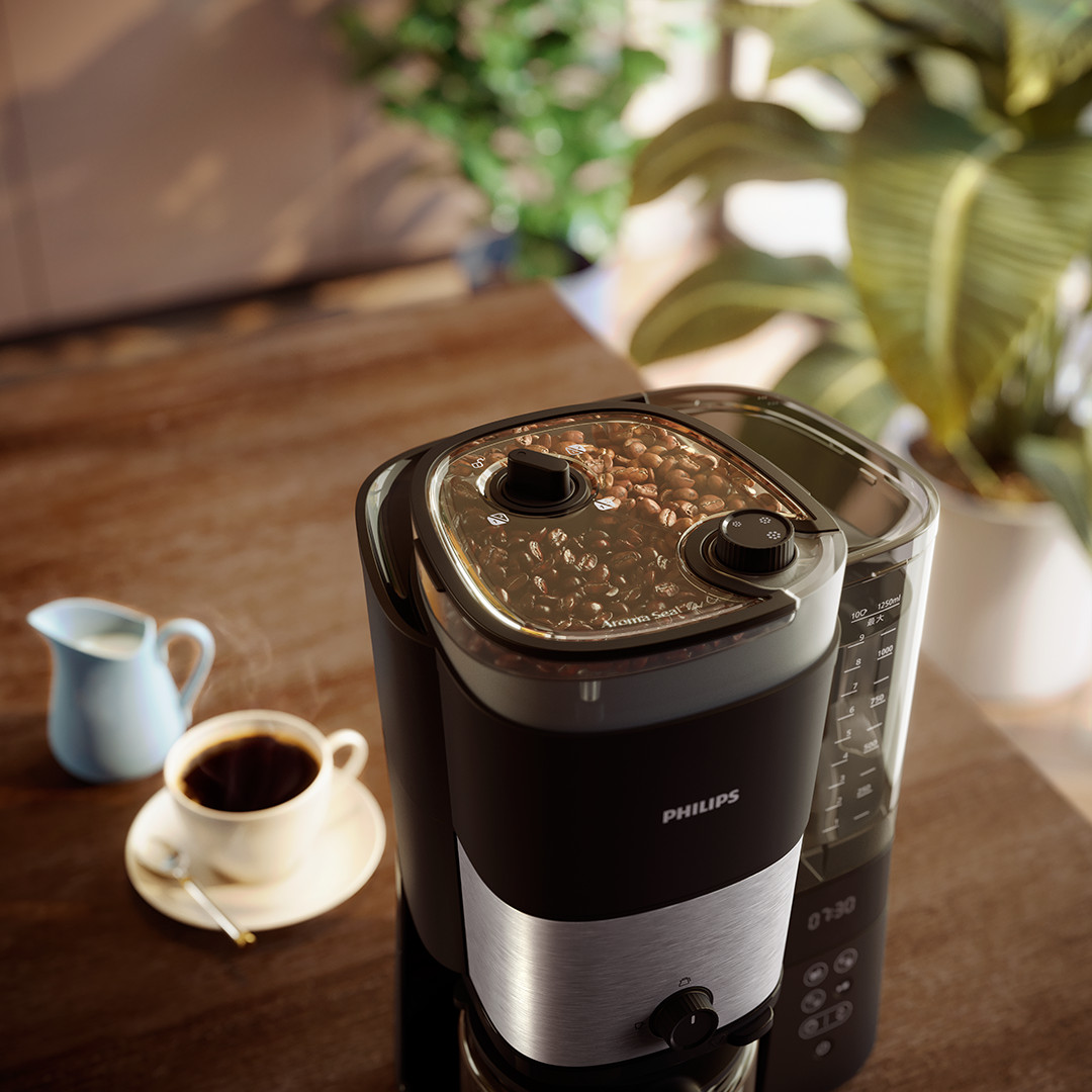 Philips All-in-1 Brew, built-in grinder, 1,25 L, black - Filter coffee machine