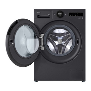 LG, 9 кг, глубина 47,5 см, 1200 об/мин, черный - Стиральная машина с передней загрузкой