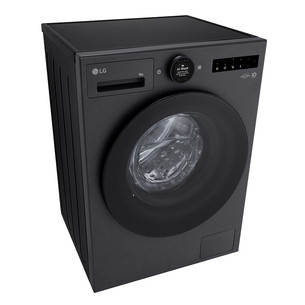 LG, 9 кг, глубина 47,5 см, 1200 об/мин, черный - Стиральная машина с передней загрузкой