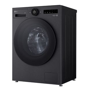 LG, 9 кг, глубина 47,5 см, 1200 об/мин, черный - Стиральная машина с передней загрузкой