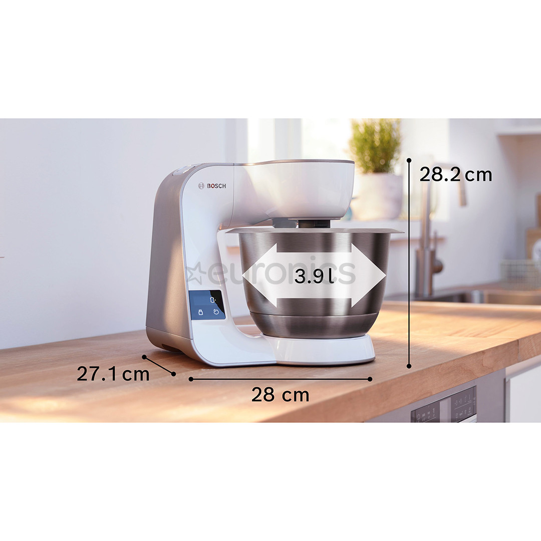 Bosch MUM 5, Series 4, 1000 W, balta/bronza - Virtuves kombains