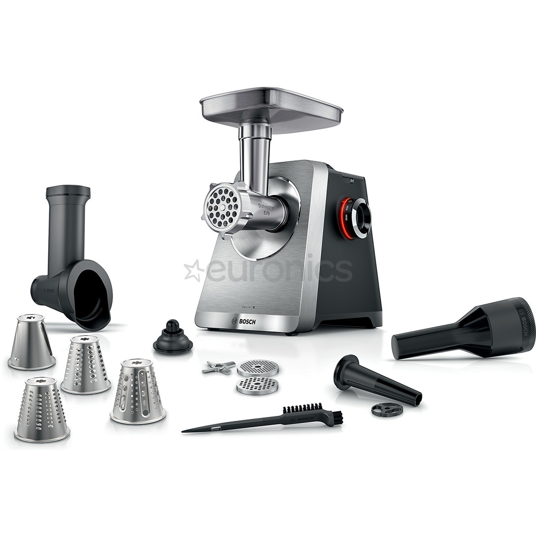 Bosch MultiPower, Series 8, melna/nerūsējošā tērauda - Gaļas maļamā mašīna