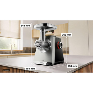 Bosch MultiPower, Series 8, melna/nerūsējošā tērauda - Gaļas maļamā mašīna