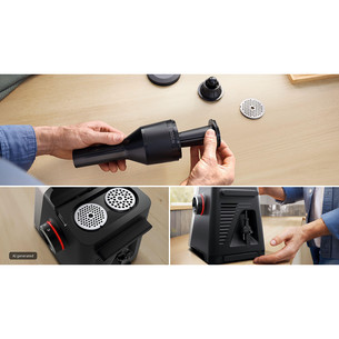 Bosch MultiPower, Series 8, melna/nerūsējošā tērauda - Gaļas maļamā mašīna