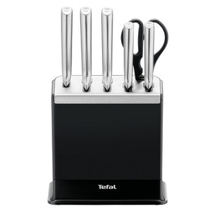 Tefal EverSharp, 6 piederumi, nerūsējošā tērauda - Nažu komplekts ar statīvu