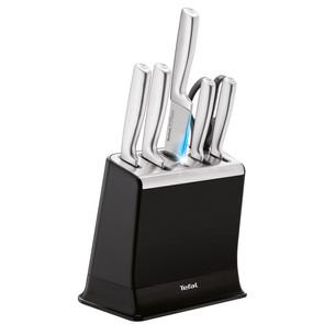 Tefal EverSharp, 6 piederumi, nerūsējošā tērauda - Nažu komplekts ar statīvu