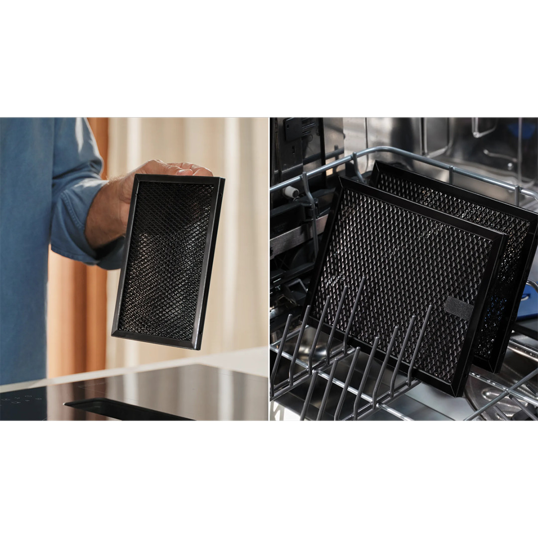 Electrolux 600 XT Bridge, platums 60 cm, melna - Iebūvējama indukcijas plīts virsma ar tvaika nosūcēju