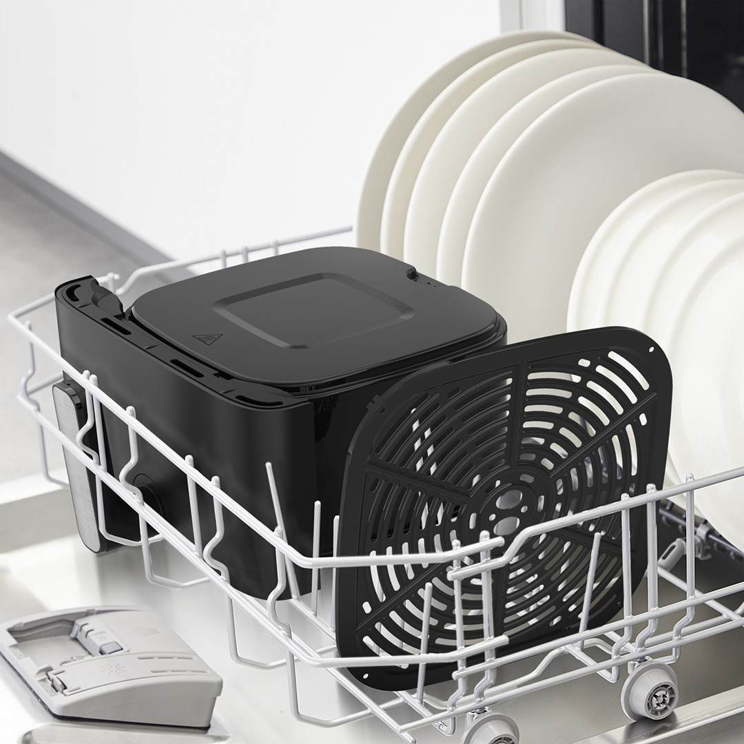 Tefal Easy Fry Mega, 7.5 L, 2020 W, melna - Karstā gaisa friteris