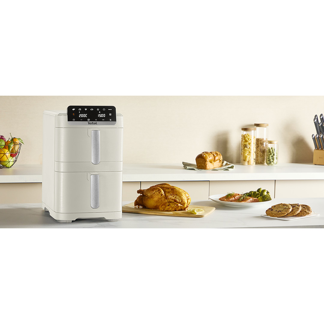 Tefal Easy Fry Crispy Stack, 10 L, 2700 W, bēša - Karstā gaisa friteris