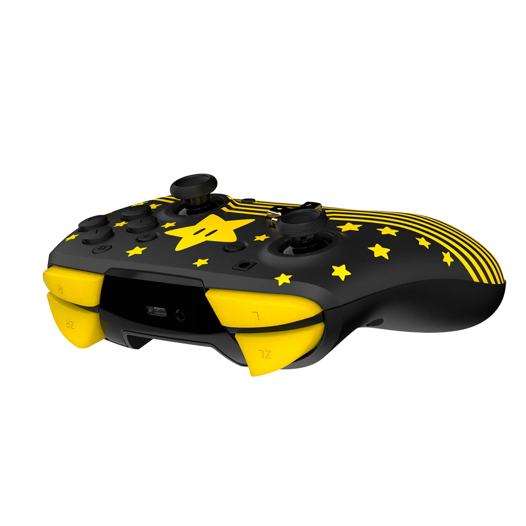 Turtle Beach Rematch Super Mario Star, Nintendo Switch, melna/dzeltena - Bezvadu kontrolieris