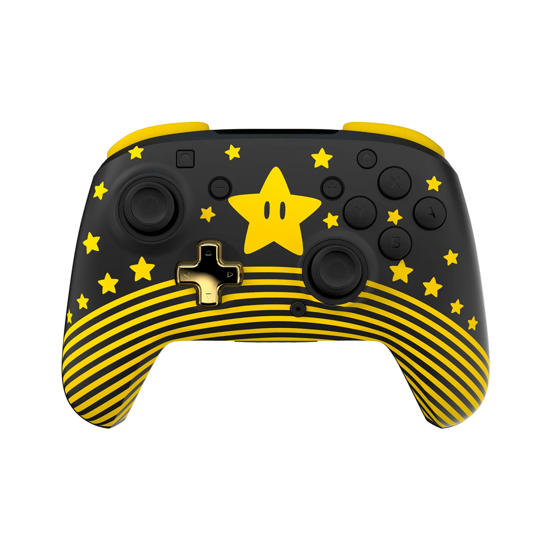 Turtle Beach Rematch Super Mario Star, Nintendo Switch, melna/dzeltena - Bezvadu kontrolieris