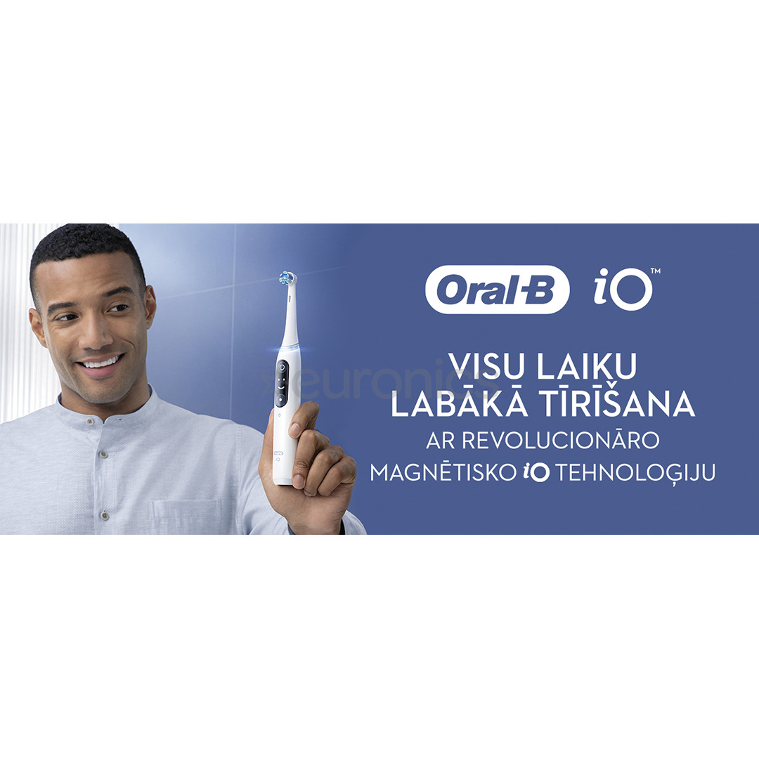 Braun Oral-B iO6 Duo Pack, melna/rozā - Elektrisko zobu birstu komplekts