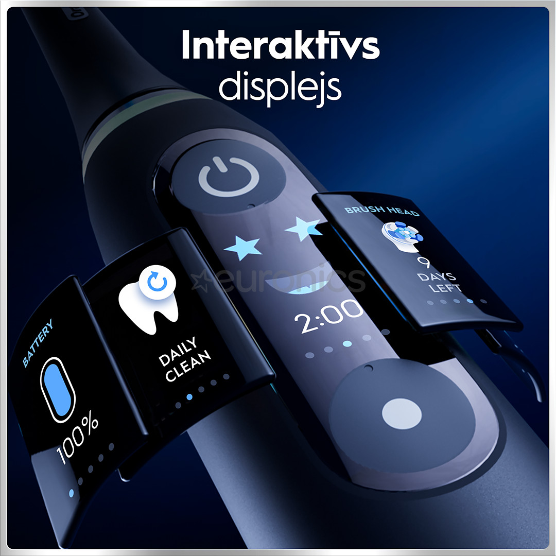 Braun Oral-B iO6 Duo Pack, melna/rozā - Elektrisko zobu birstu komplekts