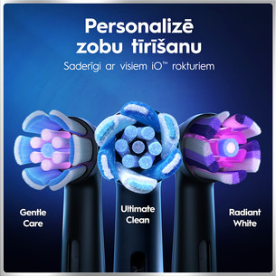 Braun Oral-B iO6 Duo Pack, melna/rozā - Elektrisko zobu birstu komplekts