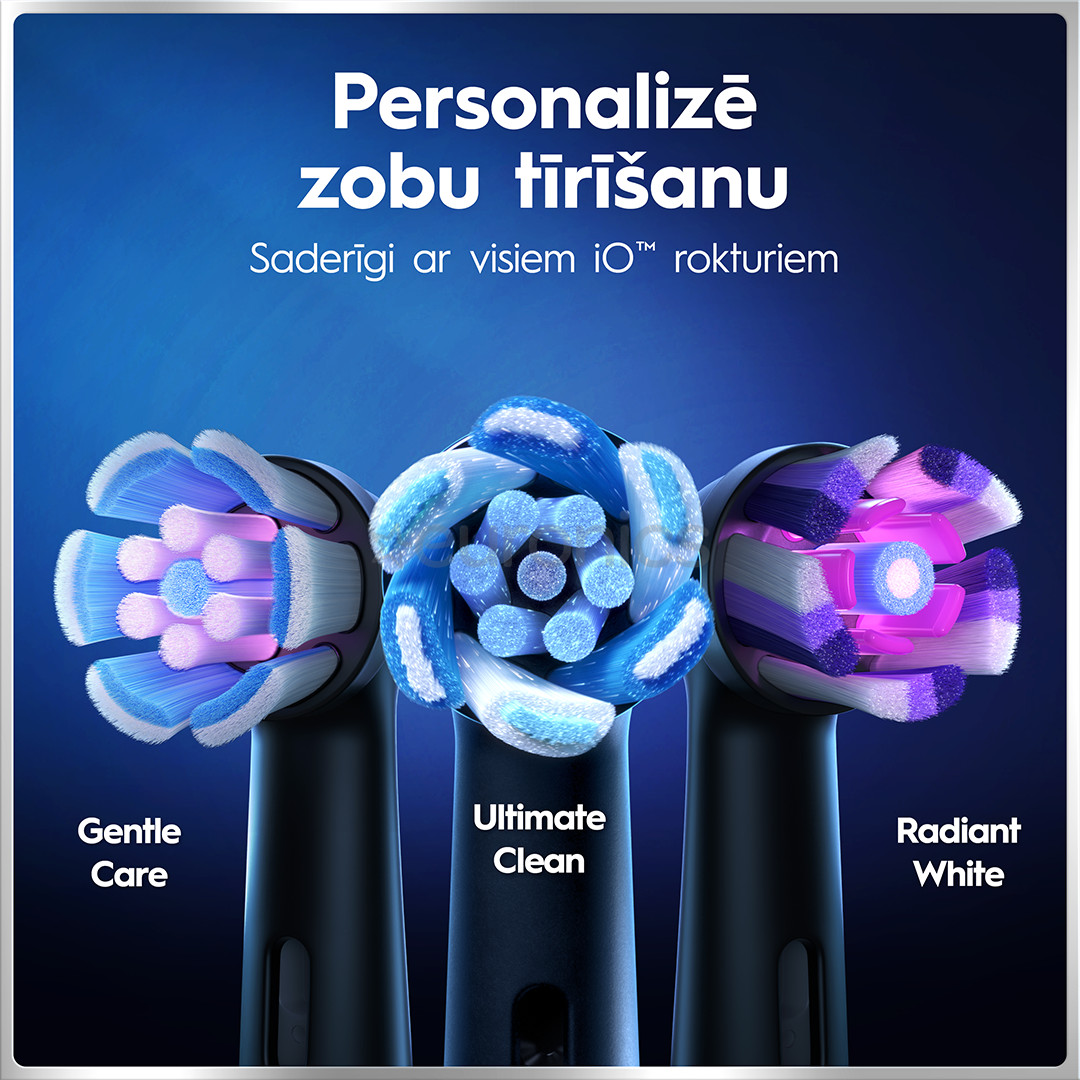 Braun Oral-B iO6 Duo Pack, melna/rozā - Elektrisko zobu birstu komplekts
