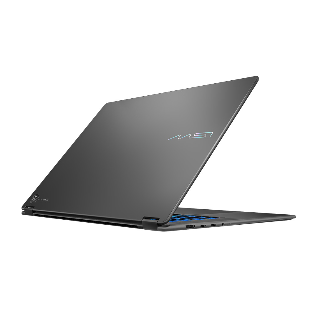 MSI Prestige N16 Flip AI+, 16'', 4K UHD, OLED, 120 Hz, RTX Spark N1X 20C, 128 GB, 2 TB, W11P, ENG, pelēka - Portatīvais dators