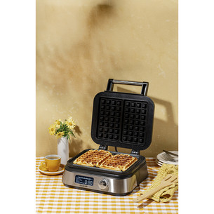 Stollar the Waffle Maker, 1500 W, melna/nerūsējošā tērauda - Vafeļu panna