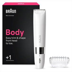 Braun, wet & dry, white - Mini trimmer BS1000.NEW