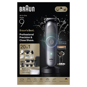 Braun All-in-1 Series 9, 20-in-1, grey - Trimmer set