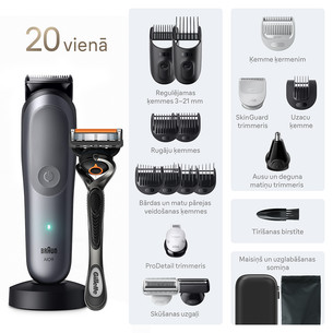 Braun All-in-1 Series 9, 20-in-1, grey - Trimmer set