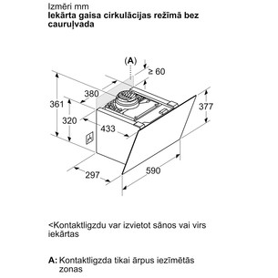 Bosch Series 6, 768 m³/h, platums 60 cm, melna - Tvaika nosūcējs