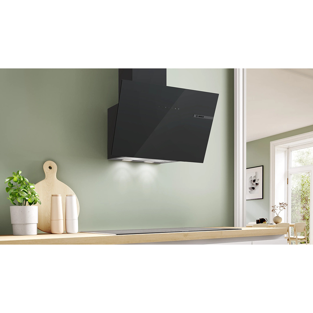 Bosch Series 6, 768 m³/h, platums 60 cm, melna - Tvaika nosūcējs