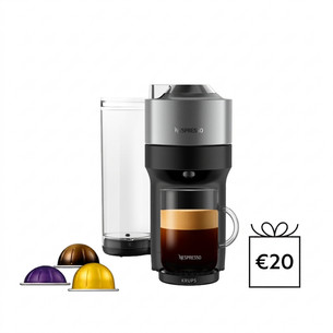Krups Nespresso Vertuo Pop+, титановый - Капсульная кофеварка XN930T10
