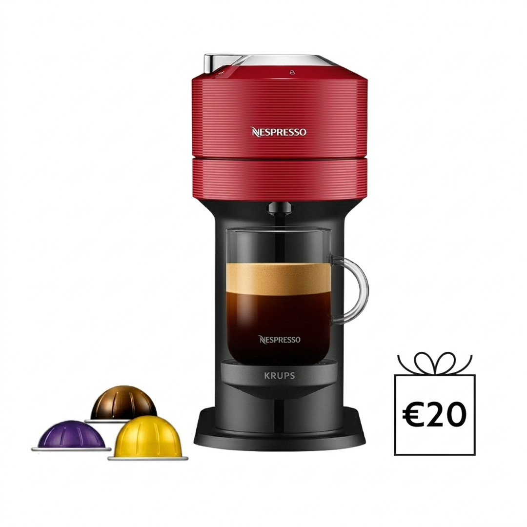 Krups Nespresso Vertuo Next, красный - Капсульная кофеварка