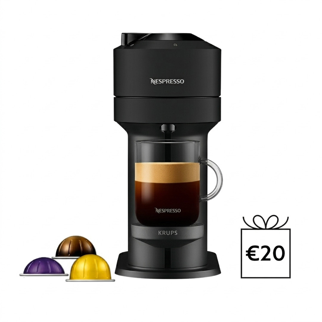 Krups Nespresso Vertuo Next, matt black - Capsule coffee machine